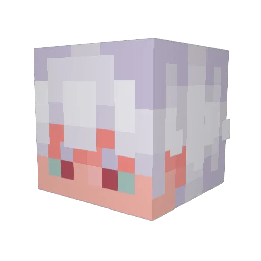 qkkaito Minecraft avatar head, 3D render
