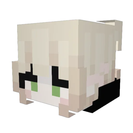 qkkiii Minecraft avatar head, 3D render
