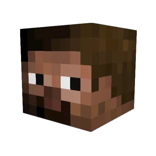 qknzz Minecraft avatar head, 3D render