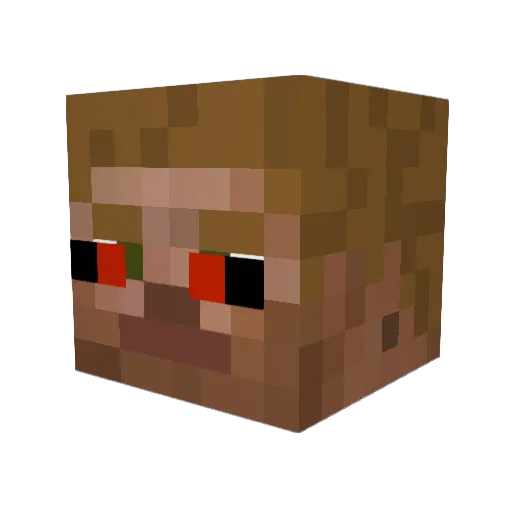 qkp12 Minecraft avatar head, 3D render