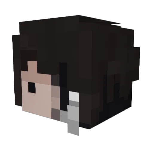 qkunami Minecraft avatar head, 3D render