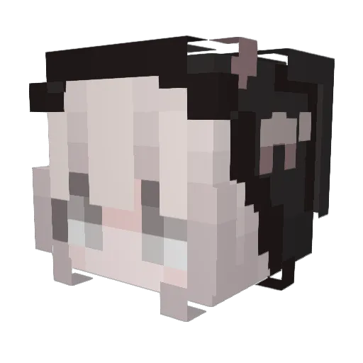 qkuy Minecraft avatar head, 3D render