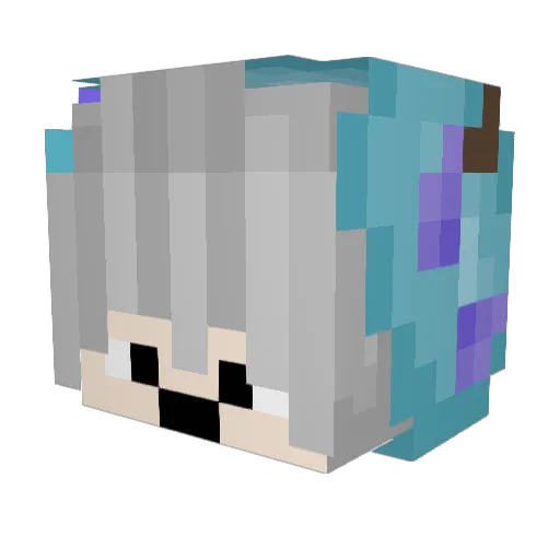 qkuz Minecraft avatar head, 3D render