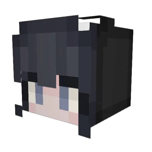 qlOvOlp_ Minecraft avatar head, 3D render