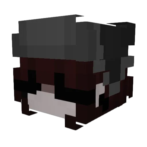 qlear Minecraft avatar head, 3D render