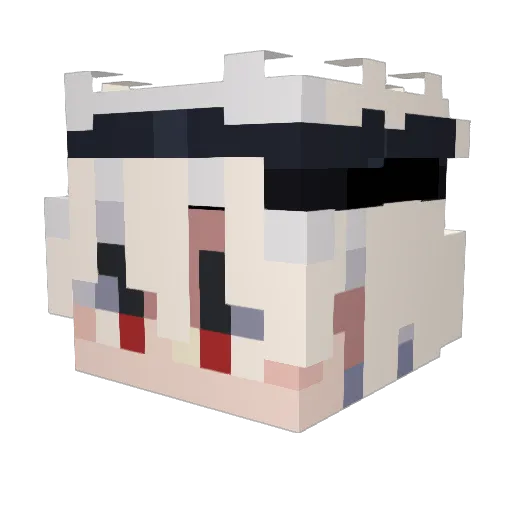 qlenku Minecraft avatar head, 3D render