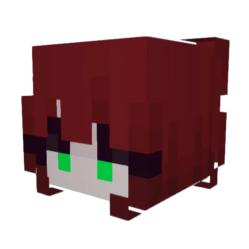 qlexxxy Minecraft avatar head, 3D render