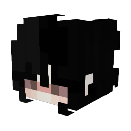 qlienated Minecraft avatar head, 3D render
