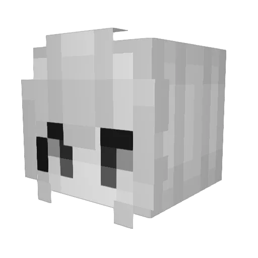 qlis Minecraft avatar head, 3D render