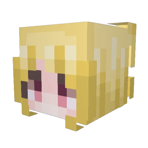 qlqlqlqlql Minecraft avatar head, 3D render