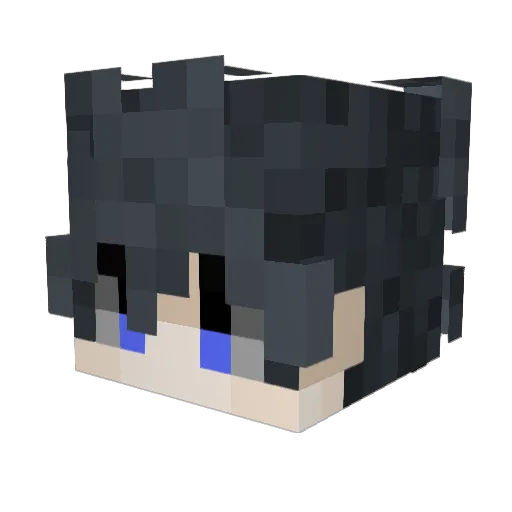 qlqpvibe Minecraft avatar head, 3D render