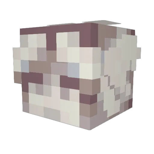 qludo Minecraft avatar head, 3D render
