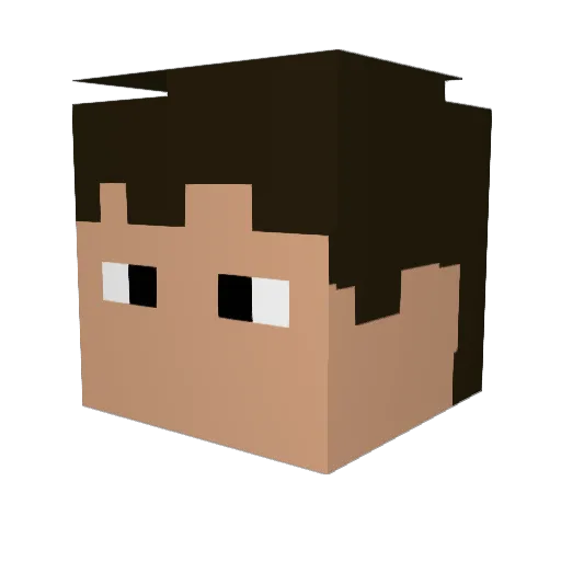 qlumzzzy Minecraft avatar head, 3D render