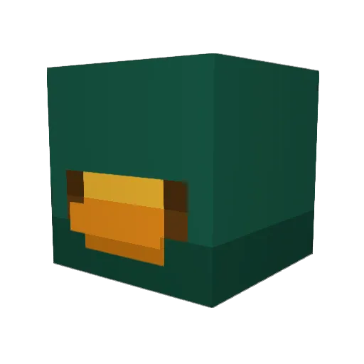 qluvy Minecraft avatar head, 3D render