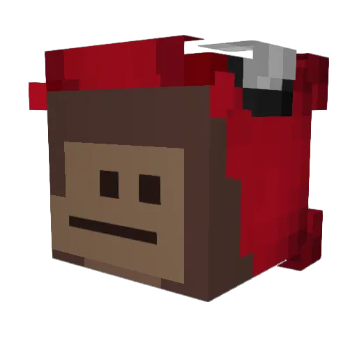 qlvxa Minecraft avatar head, 3D render