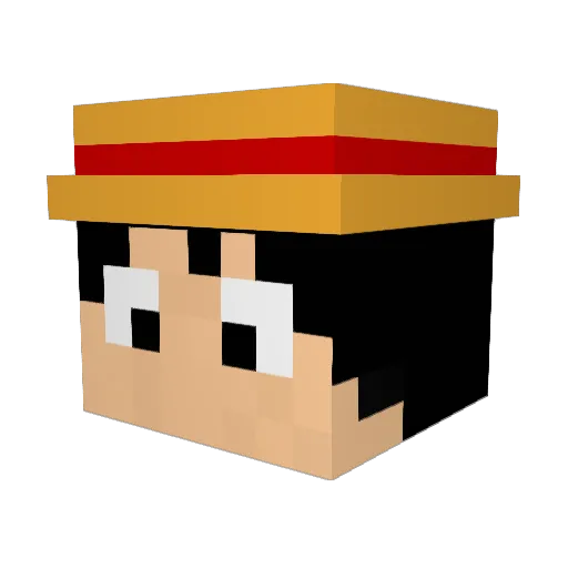 qlyon Minecraft avatar head, 3D render