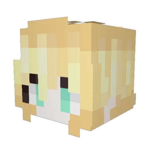 qlzbsx Minecraft avatar head, 3D render