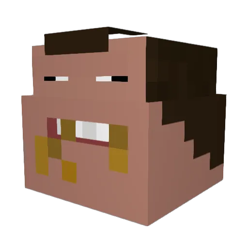 qmaki123 Minecraft avatar head, 3D render