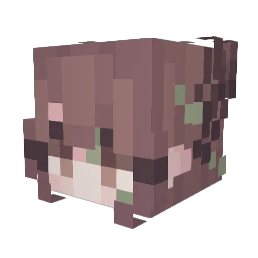 qmedb Minecraft avatar head, 3D render