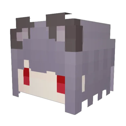 qmik Minecraft avatar head, 3D render