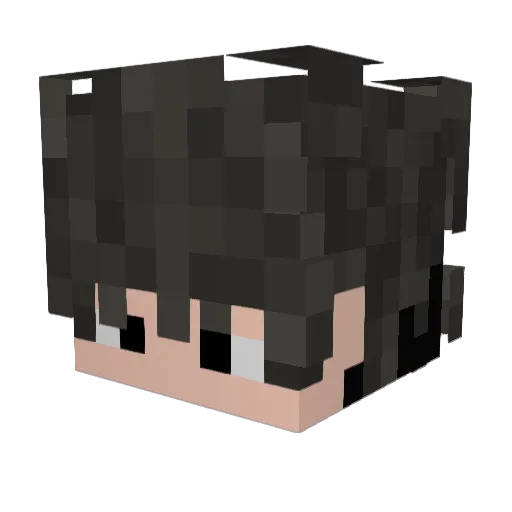 qmrs Minecraft avatar head, 3D render