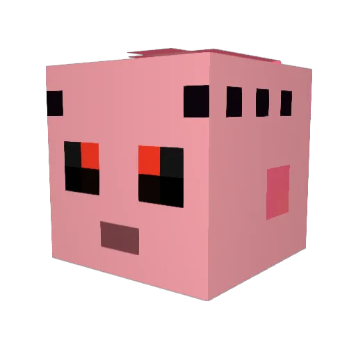 qmsad Minecraft avatar head, 3D render