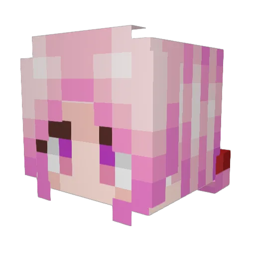 qmwnebrv Minecraft avatar head, 3D render