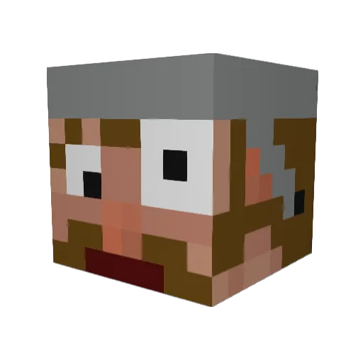 qmx79 Minecraft avatar head, 3D render