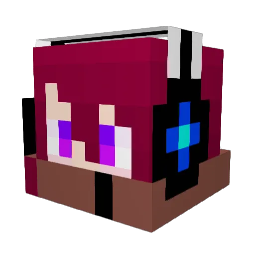 qmzhmf Minecraft avatar head, 3D render