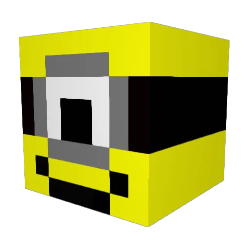 qn1e Minecraft avatar head, 3D render