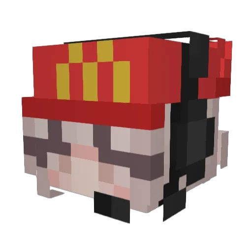 qnami_nami Minecraft avatar head, 3D render