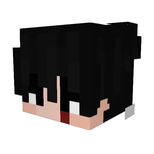 qndree Minecraft avatar head, 3D render