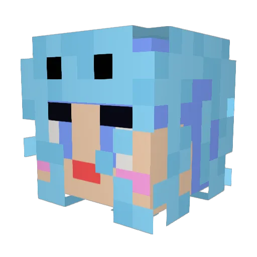 qnfqkddnf Minecraft avatar head, 3D render