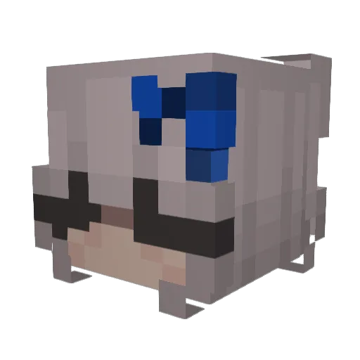 qnhs Minecraft avatar head, 3D render