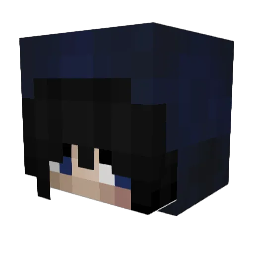 qnko Minecraft avatar head, 3D render