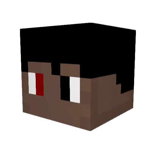 qnrw Minecraft avatar head, 3D render