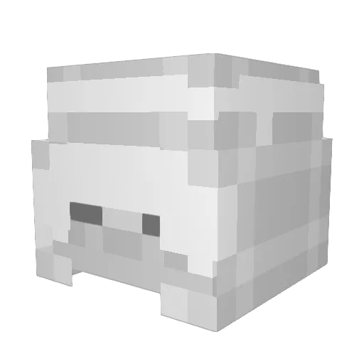 qnvs_ Minecraft avatar head, 3D render