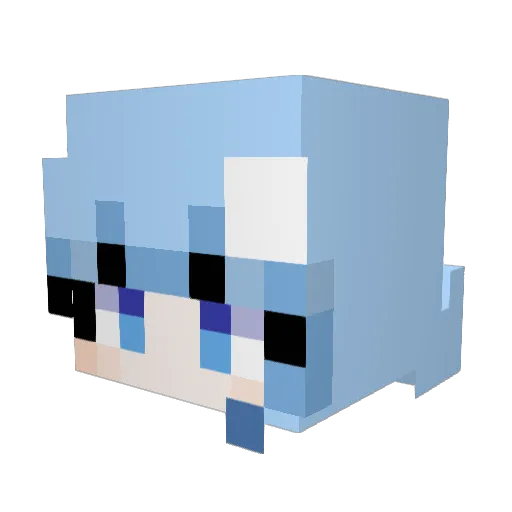 qnxkf Minecraft avatar head, 3D render