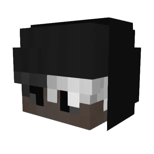 qodKxllua Minecraft avatar head, 3D render