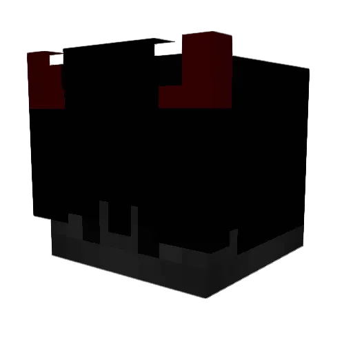 qodless Minecraft avatar head, 3D render