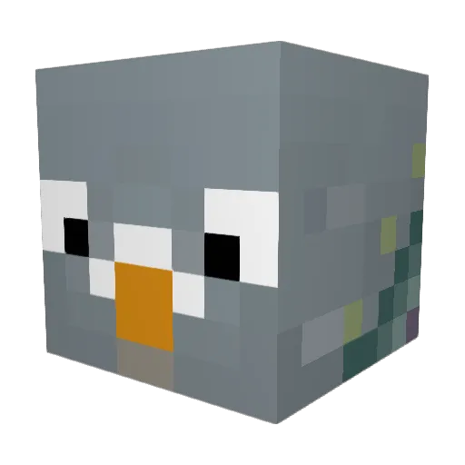 qodlyrodhits Minecraft avatar head, 3D render