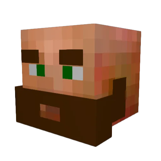 qodoq Minecraft avatar head, 3D render