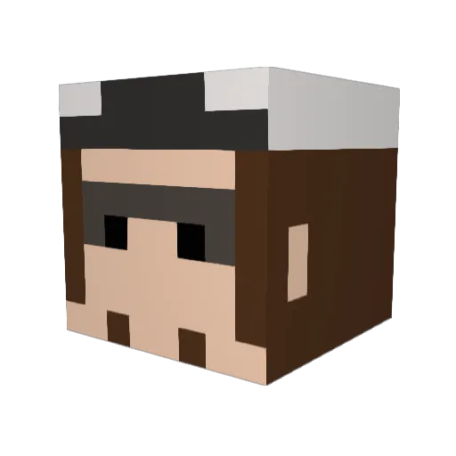 qoo0214 Minecraft avatar head, 3D render