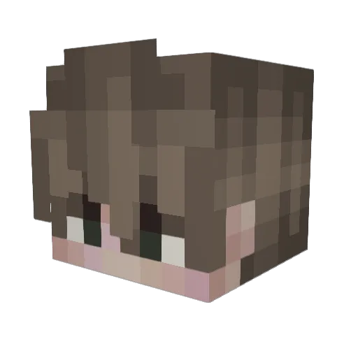 qoono Minecraft avatar head, 3D render