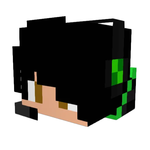 qor_16 Minecraft avatar head, 3D render