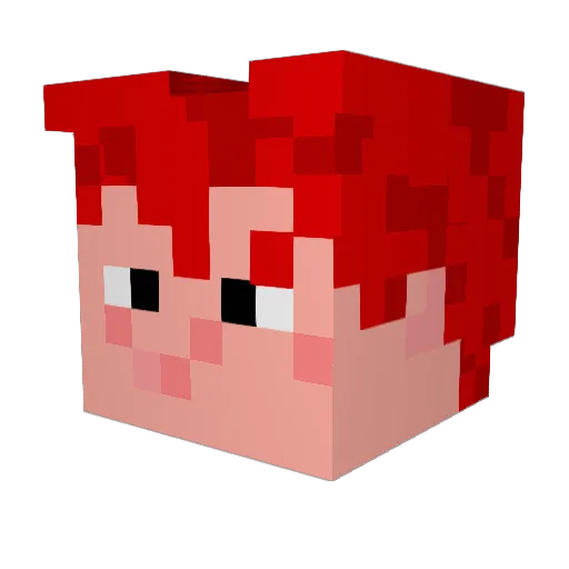 qorchdb Minecraft avatar head, 3D render
