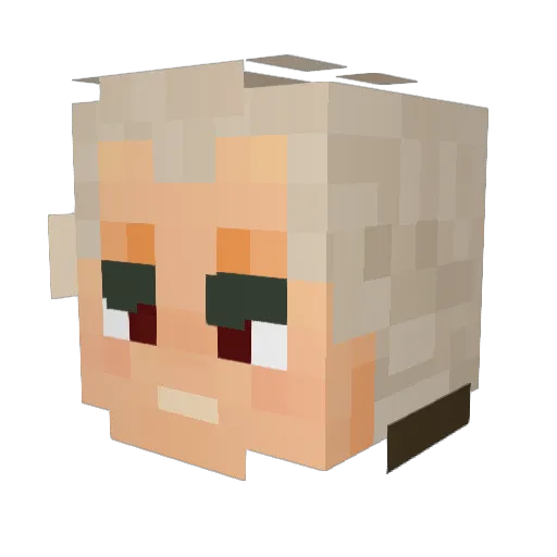 qotice Minecraft avatar head, 3D render