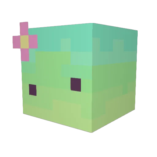 qouia Minecraft avatar head, 3D render