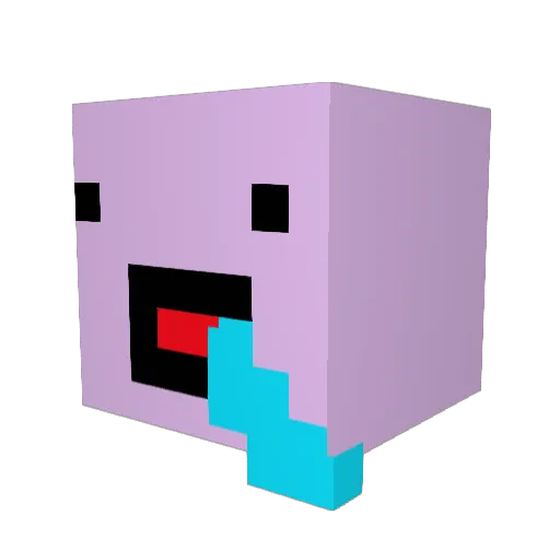 qouvvv Minecraft avatar head, 3D render