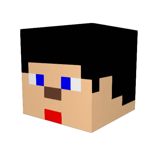 qowaZ Minecraft avatar head, 3D render